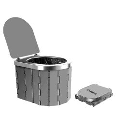 adfox Bi-Pot Katlanır Portatif Kamp Tuvaleti [WC] GRİ