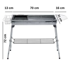 Madfox Grillmate Portatif Katlanır BBQ Mangal SİLVER