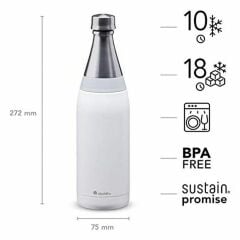 Aladdin Fresco Thermavac Paslanmaz Çelik Su Şişesi 0.60 LT Beyaz