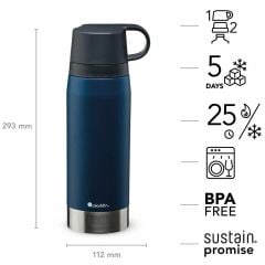 Aladdin CityPark Thermavac Çift Bardaklı Çelik Termos 1.1 LT
