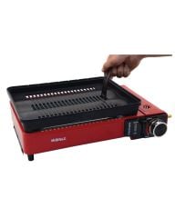 CAMPOUT PORTATİF GAZLI BARBEKÜ VE PİŞİRME SETİ