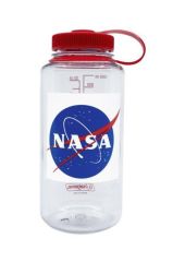 Nalgene 32oz WM Clr / Rd Cap Nasa Globe Limited Edition Tritan Suluk