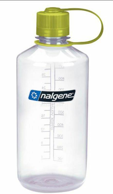 Nalgene 32oz NM Clear w/Green Loop-Top Closure