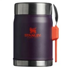 Stanley Klasik Paslanmaz Çelik Yemek Termosu Kaşıklı 0,40 LT Mor/Turuncu