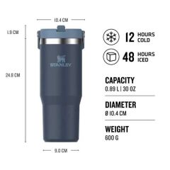 Stanley Flip Straw Tumbler Pipetli Termos Bardak 0,89 LT Navy