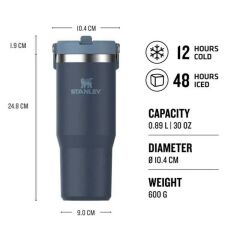 Stanley Flip Straw Tumbler Pipetli Termos Bardak 0,89 LT Navy