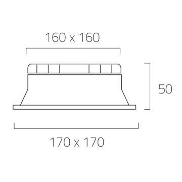 EGGE EG-2918-W 18 Watt Beyaz Kare Sıva Altı LED Downlight Armatür