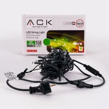 ACK AS90-00105 10 Metre Eklenebilir Dış Mekan LED Süsleme Işığı - Yeşil Işık