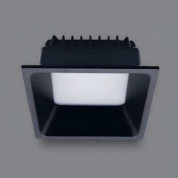 EGGE EG-2918-B 18 Watt Siyah Kare Sıva Altı LED Downlight Armatür
