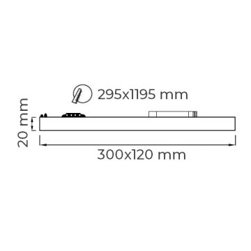 DÜNYA LED HS205-E 48 Watt 30x120 Sıva Altı LED Panel (ENEC Driver)