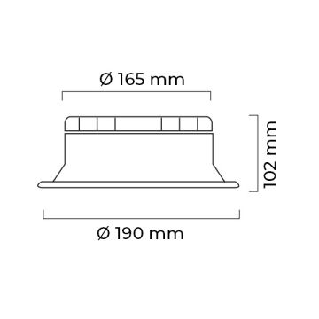 EGGE EG-5230 30 Watt Yuvarlak Sıva Altı LED Downlight Armatür