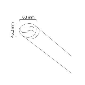 GOYA GY 8072-182 Eklenebilir Lineer Armatür İçin Siyah/Beyaz 182 cm Karanlık Bölge (Sıva Üstü)