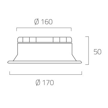 EGGE EG-2818-W 18 Watt Yuvarlak Sıva Altı LED Downlight Armatür