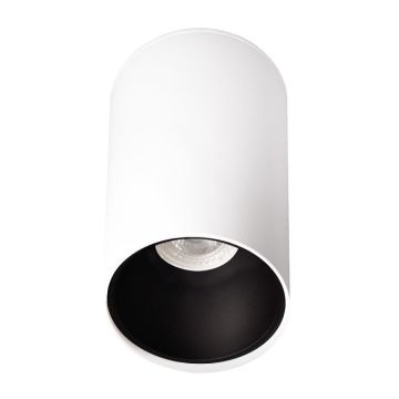 MOLLED MOL360-3 6x10 cm Beyaz-Siyah Sıva Üstü Silindir Spot Kasası (Metal - GU10 Duylu)