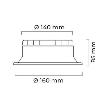 EGGE EG-5220 20 Watt Yuvarlak Sıva Altı LED Downlight Armatür