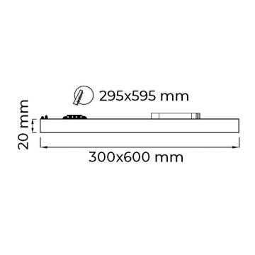 DÜNYA LED HS202/E 36 Watt 30x60 Sıva Altı Backlight LED Panel (ENEC Driver)