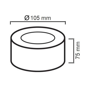 HOROZ 016-043-0005 5 Watt Beyaz Sıva Üstü Downlight Armatür - Ilık Beyaz (4200K) - Metal Kasa