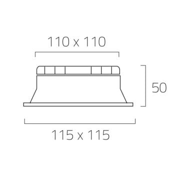 EGGE EG-2909-W 9 Watt Beyaz Kare Sıva Altı LED Downlight Armatür