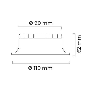 EGGE EG-5210 10 Watt Yuvarlak Sıva Altı LED Downlight Armatür