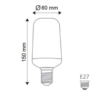 HELIOS HS 2004 5 Watt LED Alev Efektli Ampul (3 Kademeli)