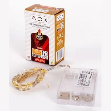 ACK AS90-00950 Pilli 5 Metre LED Süsleme Işığı - Gün Işığı (3000K)