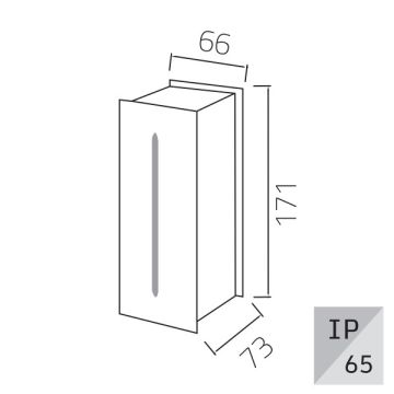 EGGE EG-9315 3 Watt Antrasit Sıva Altı Dış Mekan LED Merdiven Armatürü - Gün Işığı (3000K)