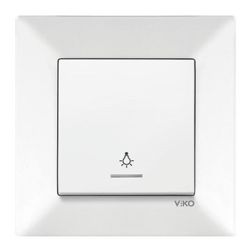 VİKO Novella/Trenda 92605714 Işıklı Light Anahtarı Düğmesi [Beyaz]