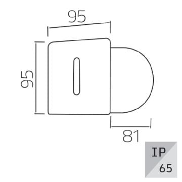 EGGE EG-9340 3 Watt Satin Nikel Sıva Altı Kare Dış Mekan LED Merdiven Armatürü - Gün Işığı (3000K)