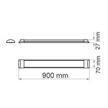K2 GLOBAL KFL143 30 Watt 90 cm LED Bant Armatür