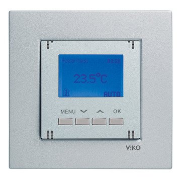 VİKO Novella/Trenda 92605018 Termostat (Zemin Altı - Sensörlü) [Gümüş]