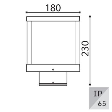 EGGE EG-9015 12 Watt Antrasit Set Üstü LED Aplik - Gün Işığı (3000K)