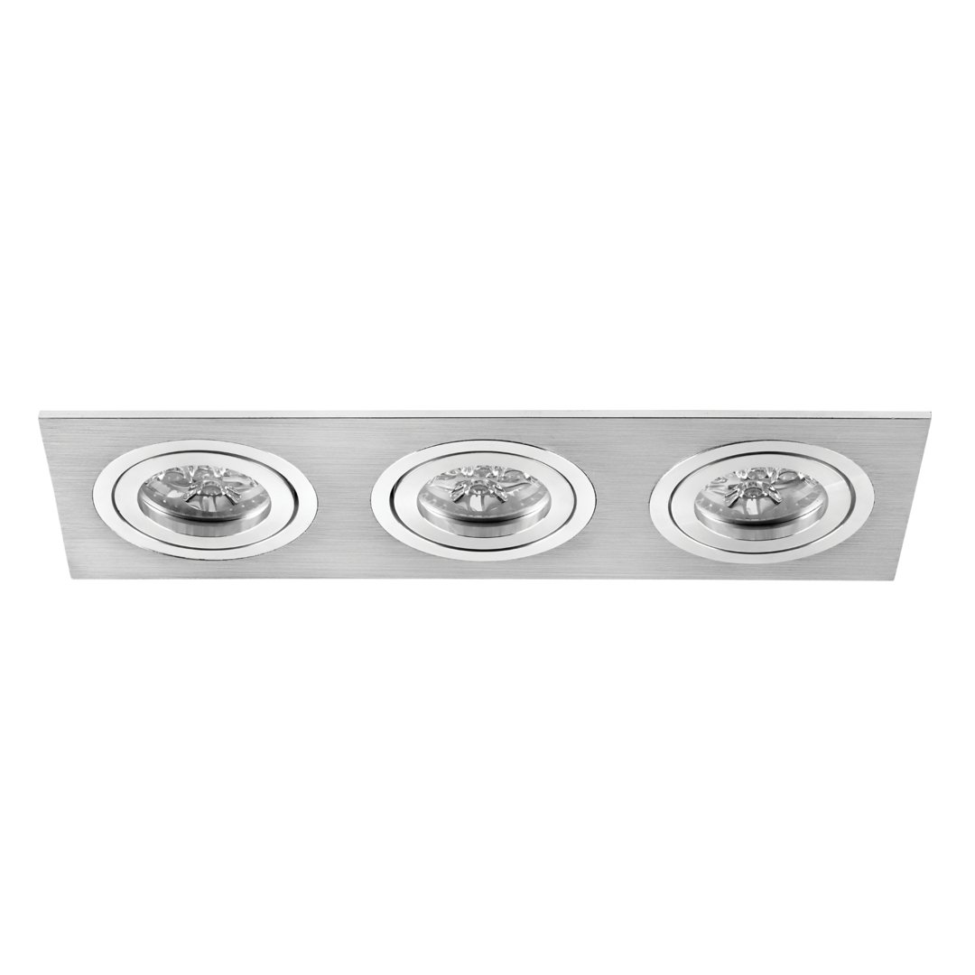 goldX ZE650 3x12 Watt Mat Krom Sıva Altı Kare LED Spot (SAMSUNG LED & EAGLERISE Driver)