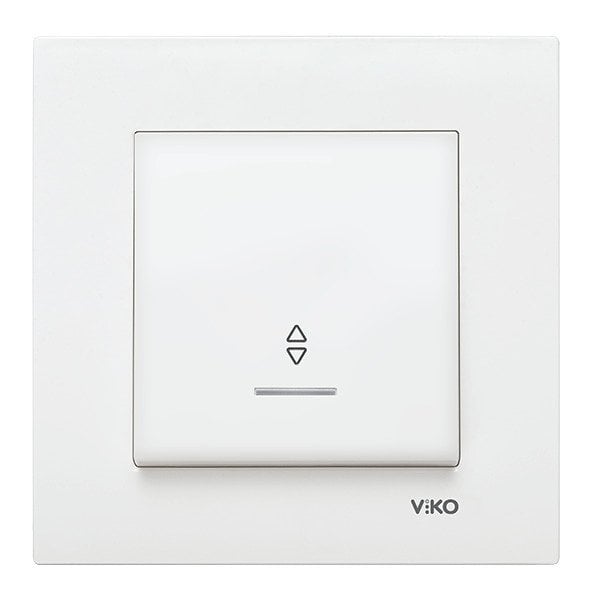 VİKO Karre/Meridian 90967063 Işıklı Vavien (Düğme+ Mekanizma) [Beyaz]