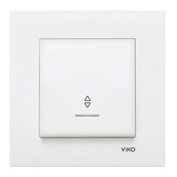 VİKO Karre/Meridian 90967063 Işıklı Vavien (Düğme+ Mekanizma) [Beyaz]