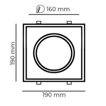 DÜNYA LED HS2601/B Beyaz AR111 Spot Kasası