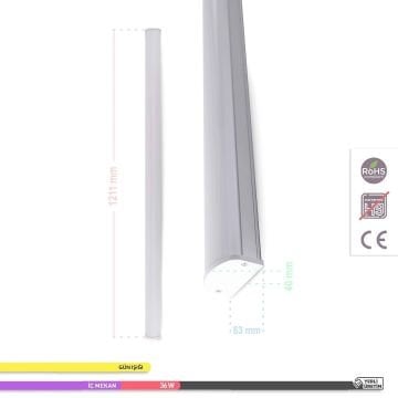 ACK AN20-01203 Neptün 36 Watt 120 cm LED Bant Armatür - Gün Işığı (3000K)