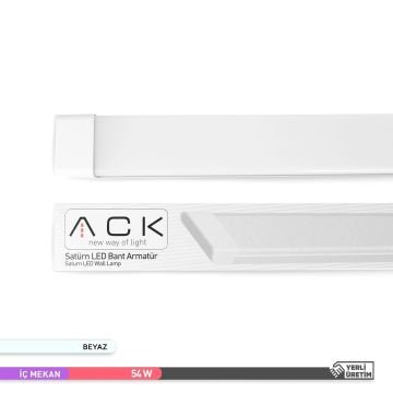 ACK AN19-01233 Satürn 54 Watt 120 cm OSRAM LED Bant Armatür - Beyaz Işık (6500K)