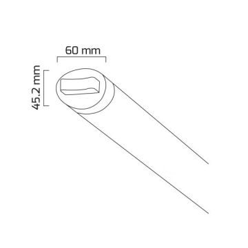 GOYA GY 8072-34 Eklenebilir Lineer Armatür İçin Siyah/Beyaz 34 cm Karanlık Bölge (Sarkıt)