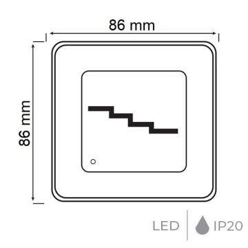 HOROZ 079-027-0002 QUARTZ Watt Beyaz Kasa Sıva Altı Kare Sensörlü LED Merdiven Armatürü - Ilık Beyaz (4000K)