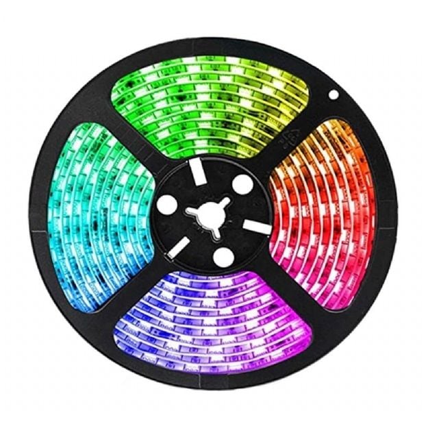 K2 GLOBAL KCL005 12 Volt 3 Çipli RGB Şerit Led - 10 Watt/Metre [5 Metre]