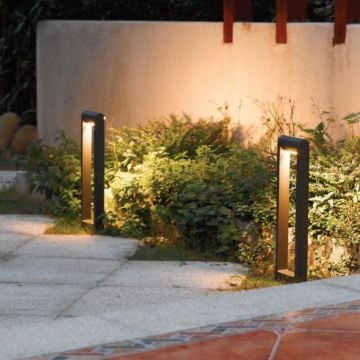 EGGE EG-9040 6 Watt 65 cm Antrasit LED Bollard Armatür - Gün Işığı (3000K)