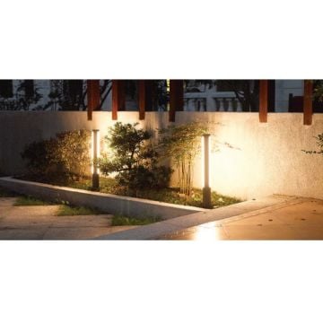 EGGE EG-9060 9 Watt 75 cm Antrasit LED Bollard Armatür - Gün Işığı (3000K)