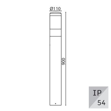 EGGE EG-9005 9 Watt 50 cm Antrasit LED Bollard Armatür - Gün Işığı (3000K)