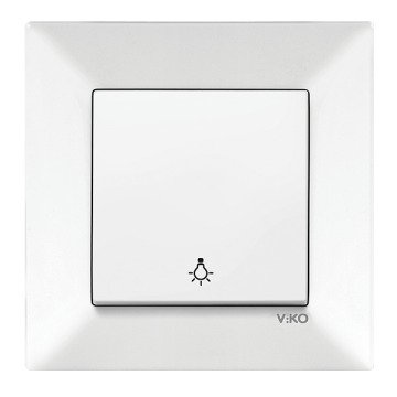 VİKO Karre/Meridian 90967003 Light Anahtarı (Düğme+ Mekanizma) [Beyaz]