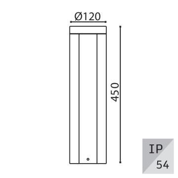 EGGE EG-9050 3x6 Watt 45 cm Antrasit LED Bollard Armatür - Gün Işığı (3000K)