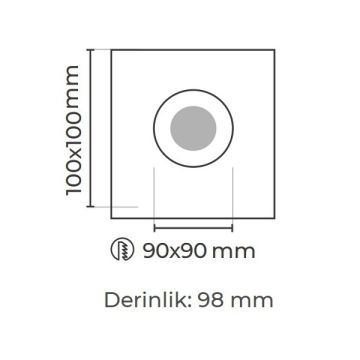 MOLLED MOL4156M 10 Watt Beyaz-Antrasit Sıva Altı LED Spot (SAMSUNG/OSRAM/PHILIPS LED & EAGLERISE/PHILIPS/LIFUD Driver)