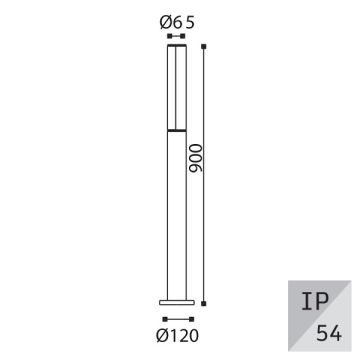 EGGE EG-9085 8 Watt 90 cm Antrasit LED Bollard Armatür - Gün Işığı (3000K)