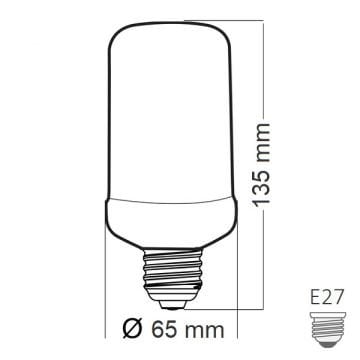 HOROZ 001-048-0005 FIREFLUX 5 Watt 3 Modlu LED Alev Ampul (Amber)