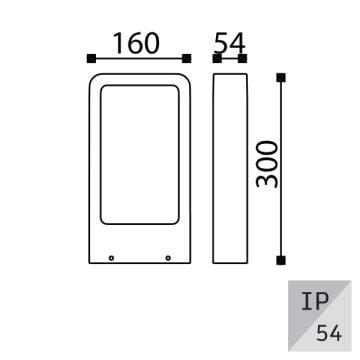 EGGE EG-9035 6 Watt 30 cm Antrasit LED Bollard Armatür - Gün Işığı (3000K)