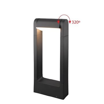 EGGE EG-9035 6 Watt 30 cm Antrasit LED Bollard Armatür - Gün Işığı (3000K)